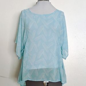 Blue w/ feather shirt